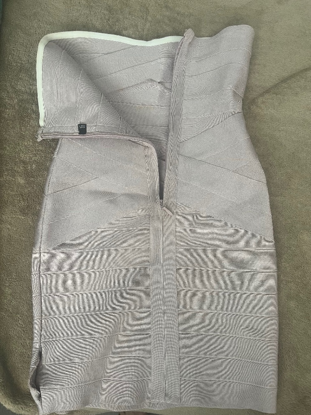 Muted lavender strapless bodycon mini dress xxs